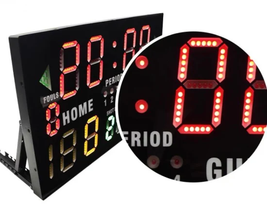 충전식 농구 LED 득점판, 휴대용 전자 LED 디지털 득점판