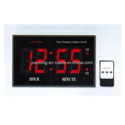 대형 LED 디지털 리모컨과 리모컨을 갖춘 전자식 4자리 7세그먼트 피트니스 시계